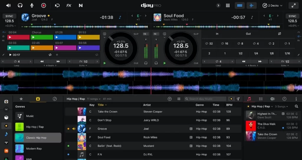 Captura de Pantalla: djay Pro AI para Windows
